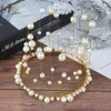 Forniture per feste Crown Cake Topper Pearl Happy Birthday Toppers Decor di fidanzamento del matrimonio