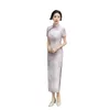 Etnische kleding cheongsam goede kwaliteit sexy bruiloft taille strakke Chinese jaar print toast jurk avondbetrokkenheid slijtage high-end high-end