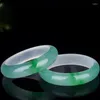 Bangle Quartz Rock Jade zwevende groene armband kleurbloem semi en wit