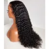 Продукты для волос длинно бесцветные синтетические глубокие вьющиеся кружевные парики с детскими волосами с кружевными кружевными париками для чернокожих для чернокожих