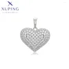 Colliers pendentifs xuping bijoux arrivée platine couleur coeur charme collier femmes filles exquise cadeau de la fête des mères x000749219