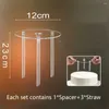 Bakeware Tools Transparenta Multi-Layer Cake Stand Diy Decor Stands Support Round Board Straw Frame Plastic Tier