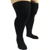 Women Socks Large Over Size Girls Stretch White Long Plus Stocking Women's The Knee Female Thigh Highs Black Stockings Sexy