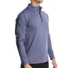 LU Training Elastic Fast Drying Heren Running Sports Long Sleeve T-Shirt Heren Stand Standing Collar Half Zip Shirt Training Fitness Clothing