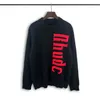 Erkek tasarımcı kazakları retro klasik moda hırka sweatshirts erkek kazak mektubu nakış yuvarlak boyun rahat jumper37