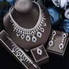 Orecchini da collana set di gioielli di moda Donne CZ Zircon GLE EARRING DUBAI Accessori per feste nuziali da sposa