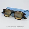 Óculos de sol Vintage Homens Mulheres Momza-1 Retro Designer Sunglass Men's UV400 Fashion Acetato Sol Goggles