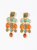 Dangle Earrings Bohemian Ethnic Retro Dangling Exaggerated Large Tassels Natural Stone For Women Jewelry Copper Gold Color Earring