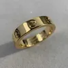 Anéis de banda 18K 3,6mm Love Ring V Gold Material nunca desaparecerá onel estreito sem diamantes Brand de luxo Reproduções oficiais com casal de caixa