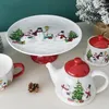 Plates Dish And Plate Cutlery Christmas Set Kitchen Dressing Storage Jar Family Salad Bowl Teapot Ceramic Steak Flat