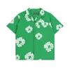 2024 디자이너 패션 하와이 편지 인터 짜인 남자 해변 셔츠 캐주얼 남성 여름 짧은 슬리브 크기 M-3XL #A11
