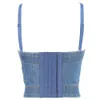 Сексуальные джинсовые варенья корсет corset camisoles Bustiers Bra Party Club Streetwear Lingere Like Costumes 240422