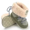 Bottes Toddler Carton d'hiver chaud Baby petite fille Chaussures Born Snekers Soue solide Soue / bébé / bébé fille / bottes berceau