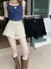 Jeans pour femmes shorts en denim rose femme Summer High Waist Burrs Tassel large jambe courte jean slim Fashion All-Match Sexy Pantal