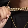 Hip Hop Luxury Gold Ploated VVS Moissanite Diamond Jewelry Cuban Link Chain Necklace for Men Women