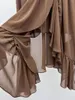 Work Dresses 2024 Spring/Summer Women's Wear Silk Blend Yarn Cape Top And Half Length Skirt Set 0424
