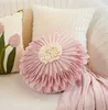 Romântico francês Light Luxury Pink Ins Cushion Throw Pillow Capa El Homestay Modelo Room Bedhead Sofá Passagem 240420