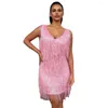 Robes décontractées Pink Pild Mini Y2K Robe 2024 PARY PROM SEXY FEMMES SPAGHETTI STRAPE