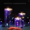 Держатели свечей домашние украшения Candlestick Свадебная идея K9 Crystal Artal Stablete Central Piece Bar Coffee Shop Decor