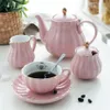 Bruiloft coffeeware theeware 8 oz kopje schotel met 6 porties thee -thee Sugar Bowl theelepel zeef voor middagbar 240428