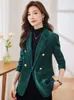 Frauenanzüge hochwertige Stoff Blazer Feminino Herbst Winter Women Jackets Mantel Tops formelle Styles Outwear Büroarbeit