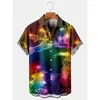 Casual shirts voor heren Harajuku Tops Short Christmas Graphic Print Tee zomer Rapel Fashion Hawaiiaanse vakantie oversized kleding