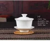 Ensembles de thé à thé chinois gaiwan ensemble Kung Fu White Ceramic Gaiwan White Teaware Sancai Sancai Tea tasse 50% de rabais