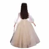 Meisje jurken kinderavondjurk 2024 Chinese jaar gastheer Pengpeng rok grote verjaardagsbloemprinses