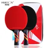 Huisens 8-Sterne-Walnuss-Oberfläche 5-Propaged2 Inner Carbon Table Tischtennis Schläger 2 Teile/Set Erwachsene leistungsstarke Tischtennisschläger 240425