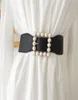 Ceintures Big Pearl Gold Square Buckle Boucle Taies Lady Tous Match Punk White Stretch Black Wide SEAL FEMMES JUNE ROBLE MOIRE9375352