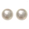 Boucles d'oreilles coton perle pour femmes avec une couleur or de luxe de luxe, jeune fille, bijoux de fête pliée