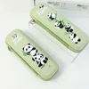 Cartoon niedliche Panda Bleistift Hülle Plastik Hartschale Briefpapierschachtel School Supplies Lagerung mit Stifthaltertasche