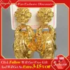 Fashion Classic Drop Women Trendy Gold Plated örhängen Mässing Girls Chunky Small Golden Hoop Earrings 240418