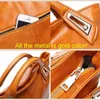 Women Oil Wax Leather Designer Handbag High Quality Shoulder Bag Ladies Handbags Fashion Brand PU s Elegant 240419