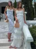 Robes décontractées suninheart de haute qualité de mariage d'été robe invitée femme 2024 White occasionnelle maxi de style français de style soirée d'anniversaire