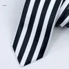 Bogen x7ya Herren Anime Cospaly Krawatte Japaner schwarz weiß weiß gestreifte Nackenkrawattenkostümprops