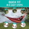 Hammock de rede portátil Hammock Sports Sports Home Travel Camping Swing Lid Stripe Hang Bed Hammock Double Solle People 240417