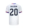 2024 ZESPÓŁ SOCCER KIT KIT 2025 COPA AMERICA USWNT SMITH SMITH MORGAN 24 25 Home Away Football Shirt National Set Mundur Player Wersja Pulisic Balogun United