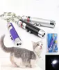2 IN1 RED LASER POINTER PEN CATS TOYS TOYS KEY RING avec lumière LED blanche Show Portable Infrared Stick Toard Funny Tease Pet With Retail P9518920