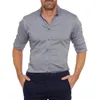 Chemise décontractée hommes faux bouton zipper chemises tissu oxford