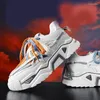 Casual Shoes Spring Men's Sneakers Platform Footwear 2024 Trend koronki wulkanizowane kolorowe sznurowadła sport tenis masculino