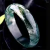 Bangle Agoods Moss Jade Bracelet Factory Fume Direct Alimentation Brésil Naturel Primary Couleur Agate Agate