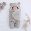 Couvertures Baby Sleeping Sac Ultra-Soft-Soft Fluffy Born Receiving Couverture Vêtements Nursery Swaddle Wrap SleepSack pour les filles en bas âge