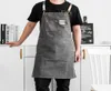 Cotton Canvas kitchen Aprons For Woman Men Work Apron For Grill Restaurant Bar Shop Cafes Beauty Nails Studios Hair Stylist Bib4439125