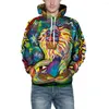 Women's Hoodies Men Women 3D Sweatshirts Wizard Clown Oil Painting Monkey Hooded Graffiti Rasta Elder Sweatshirt