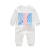 Neonati baby rompers ragazzi ragazze model designer stampare in cotone puro cotone lungo tute da manica corta abbigliamento per bambini