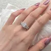 Top Luxury Diamond Ring For Woman Sieraden 925 Sterling Silver Designer Rings vrouwen feest wit 8a kubieke zirconia maat 6-9 dagelijkse outfit vriend Valentijnsdag cadeaubon