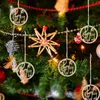 装飾的な置物木製のクリスマスイエスペンダントロープの木の吊り下げ装飾のための家の装飾のための飾り