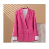 Abiti da donna Qoerlin S-4xl Elegante patchwork Blazer Blazer Blazer Blazer Office da donna a manica lunga