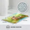 Carpets Lion et garçon mignon de dessin animé paillasson tapis de tapis tapis de tapis de tapis bas de bain polyester absorbant balcon toilettes lavables à l'huile d'eau